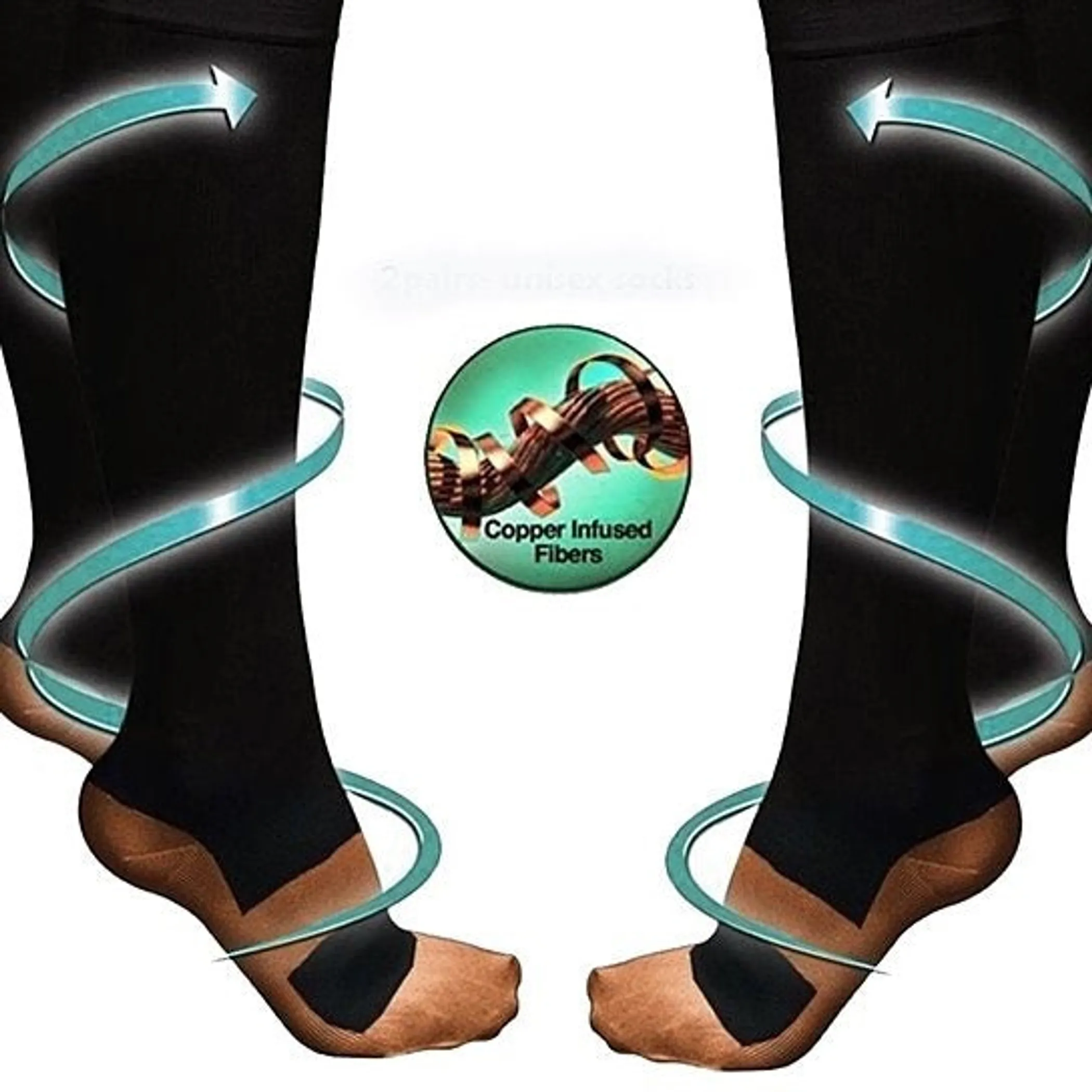 Copper Infused Compression Socks Lightweight - Image 3