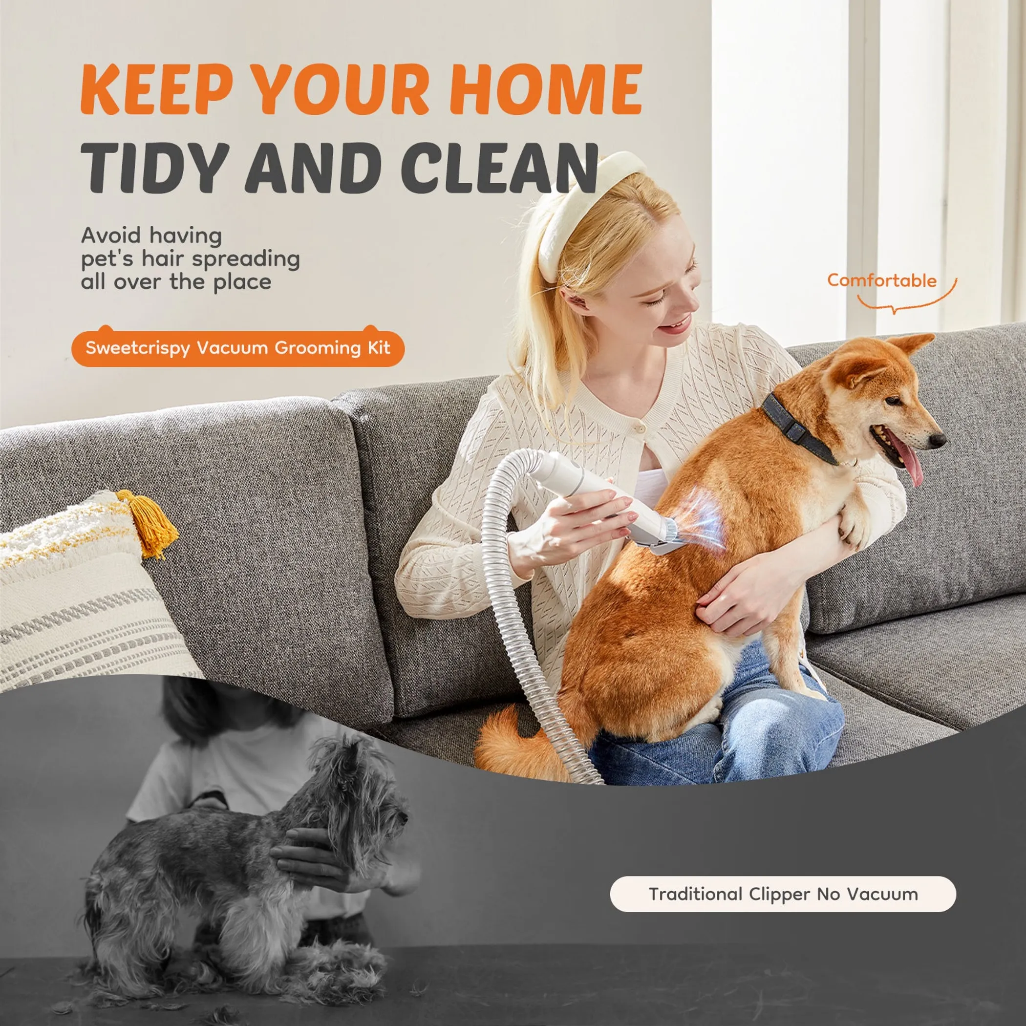Professional Pet Grooming Vacuum & Clipper Kit - Image 3