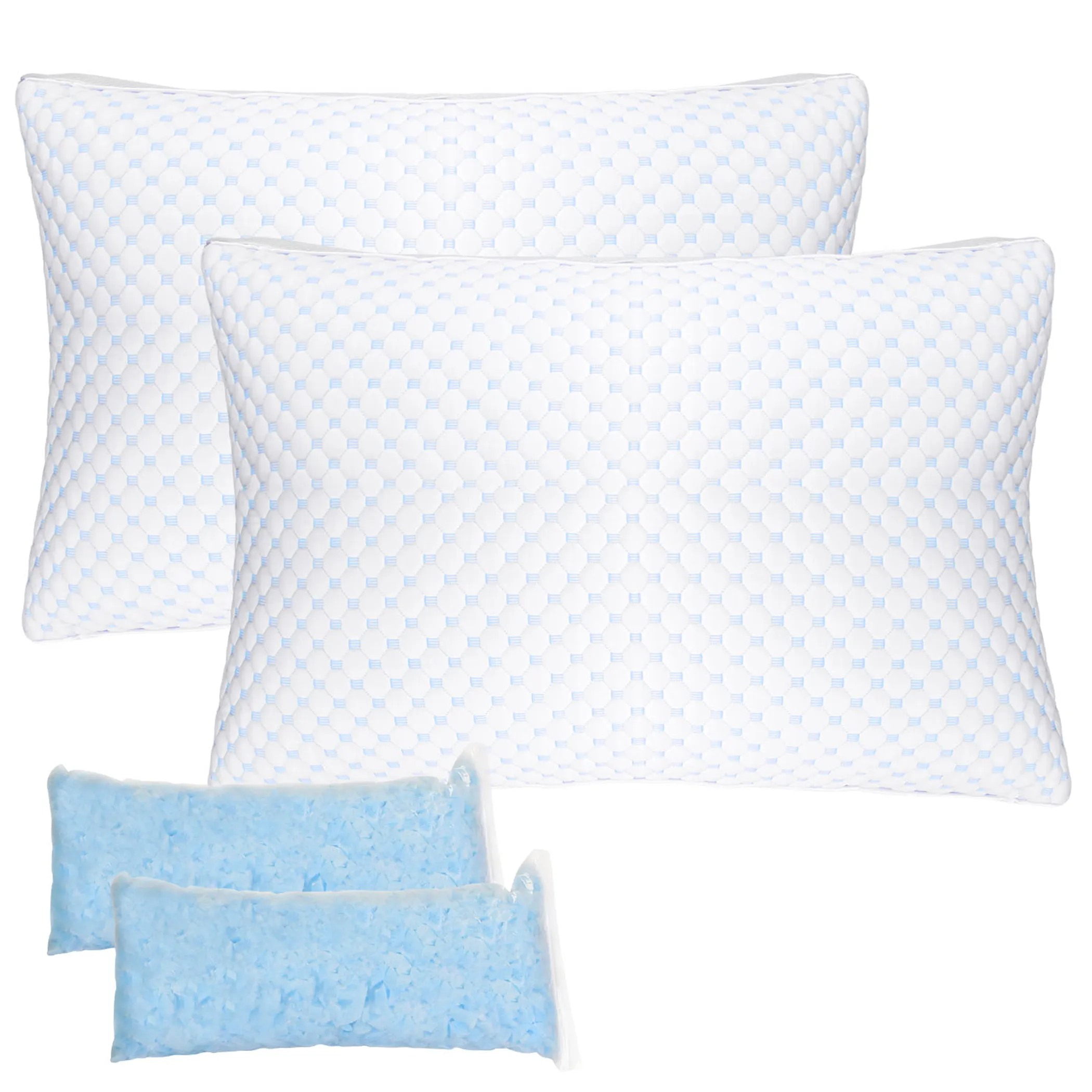 2-Pack Adjustable Shredded Memory Foam Pillows