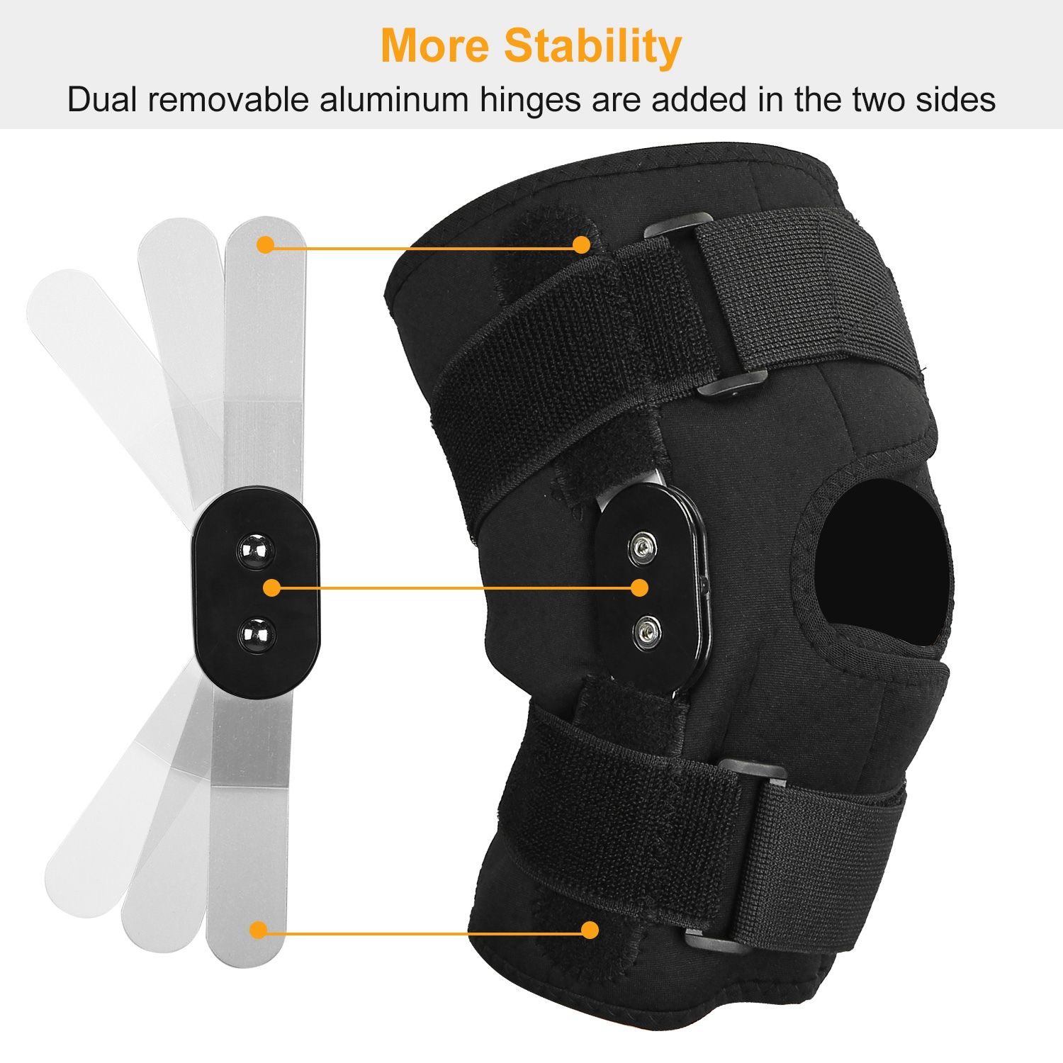 Sport Knee Brace Adjustable Open Patella Knee Support Compression Knee Wrap For Running Climbing Pain Relief Recovery of Injured Knee - Image 6