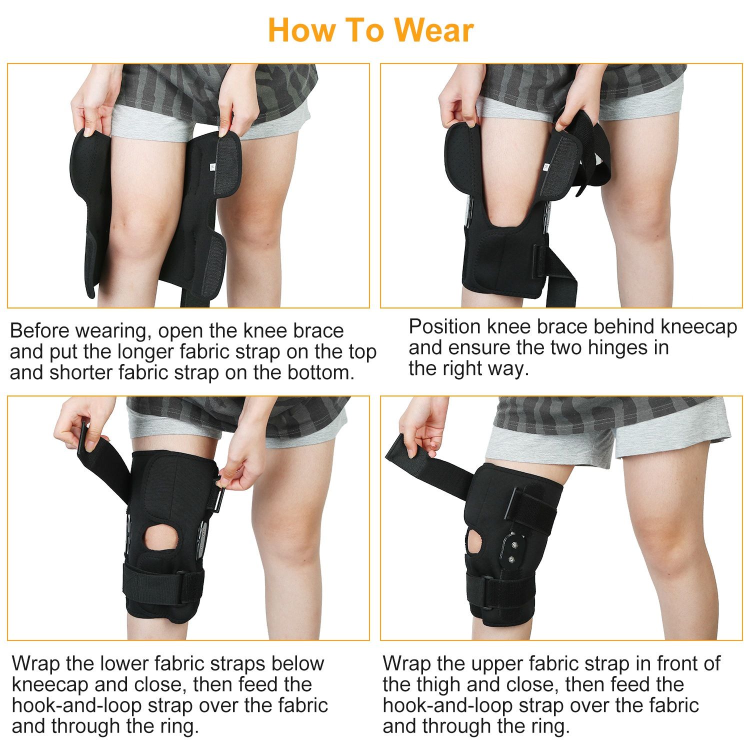 Sport Knee Brace Adjustable Open Patella Knee Support Compression Knee Wrap For Running Climbing Pain Relief Recovery of Injured Knee - Image 8