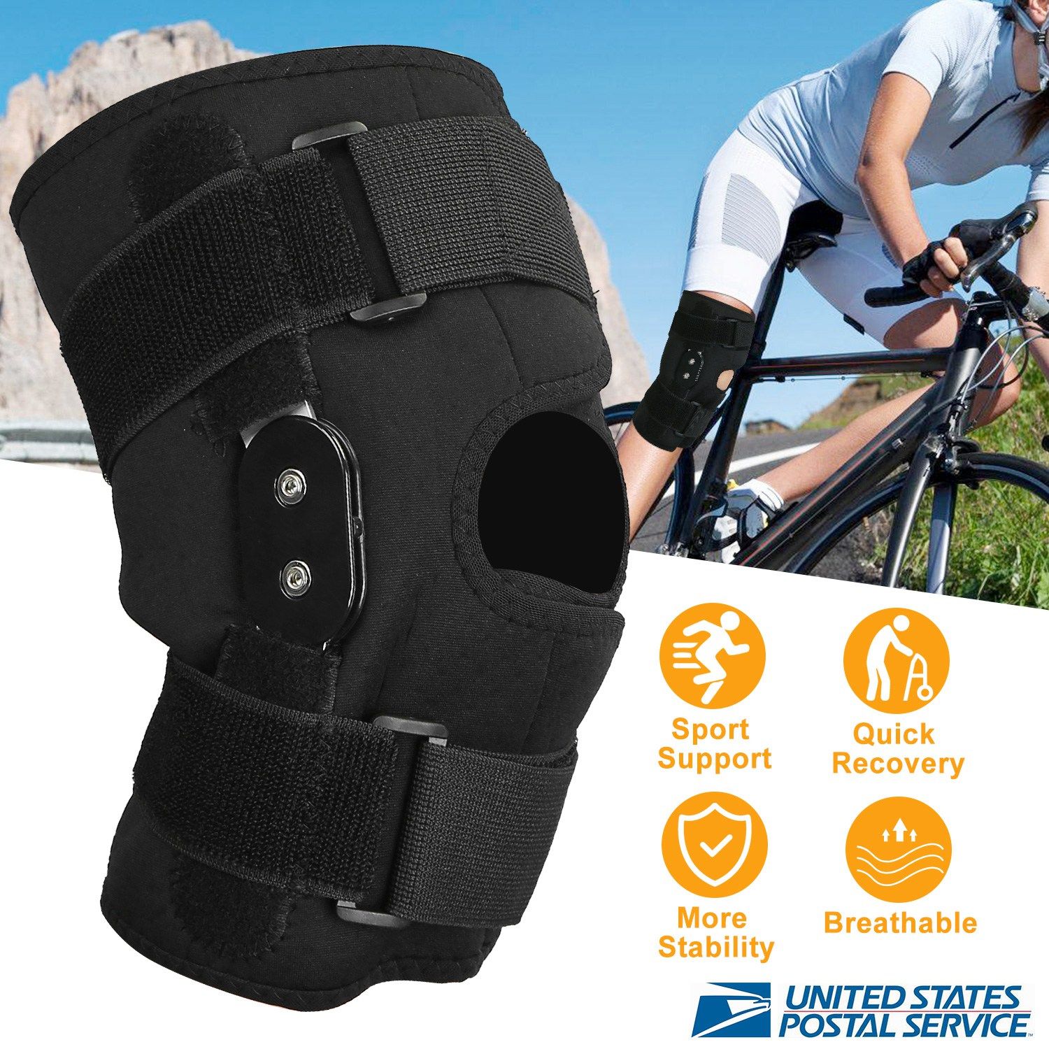 Sport Knee Brace Adjustable Open Patella Knee Support Compression Knee Wrap For Running Climbing Pain Relief Recovery of Injured Knee - Image 13